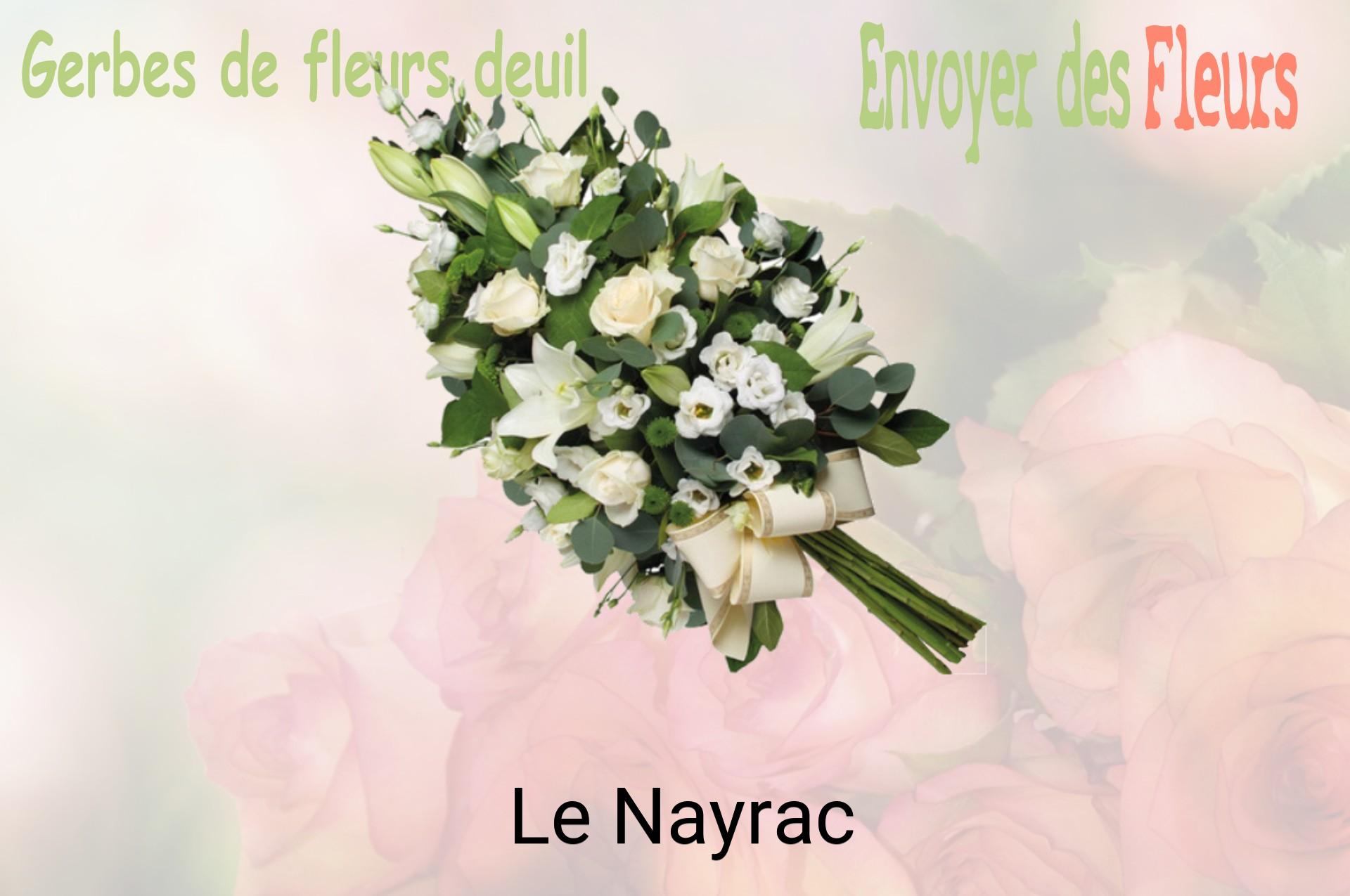 Gerbe de fleurs de deuil livrée à Le Nayrac